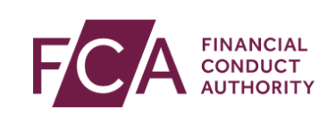 O logotipo oficial da Autoridade de Conduta Financeira (FCA)