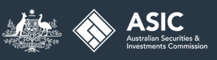 O logotipo oficial da Comissão Australiana de Valores Mobiliários e Investimentos (ASIC)